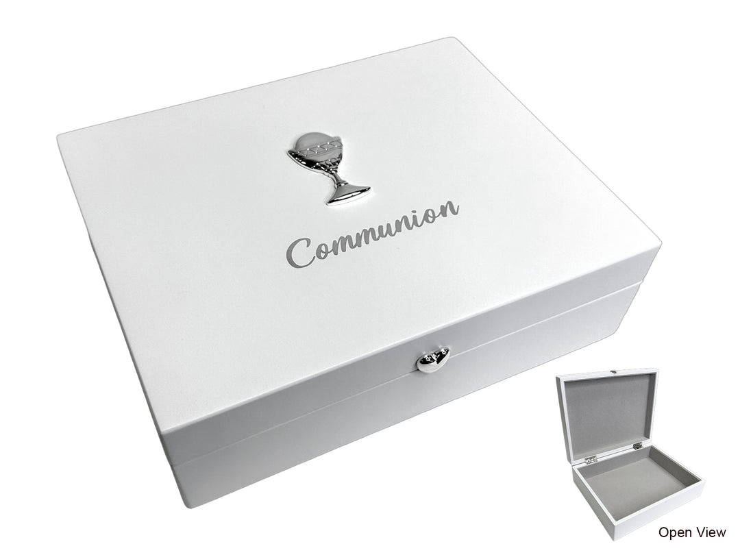 White Keepsake Communion Box