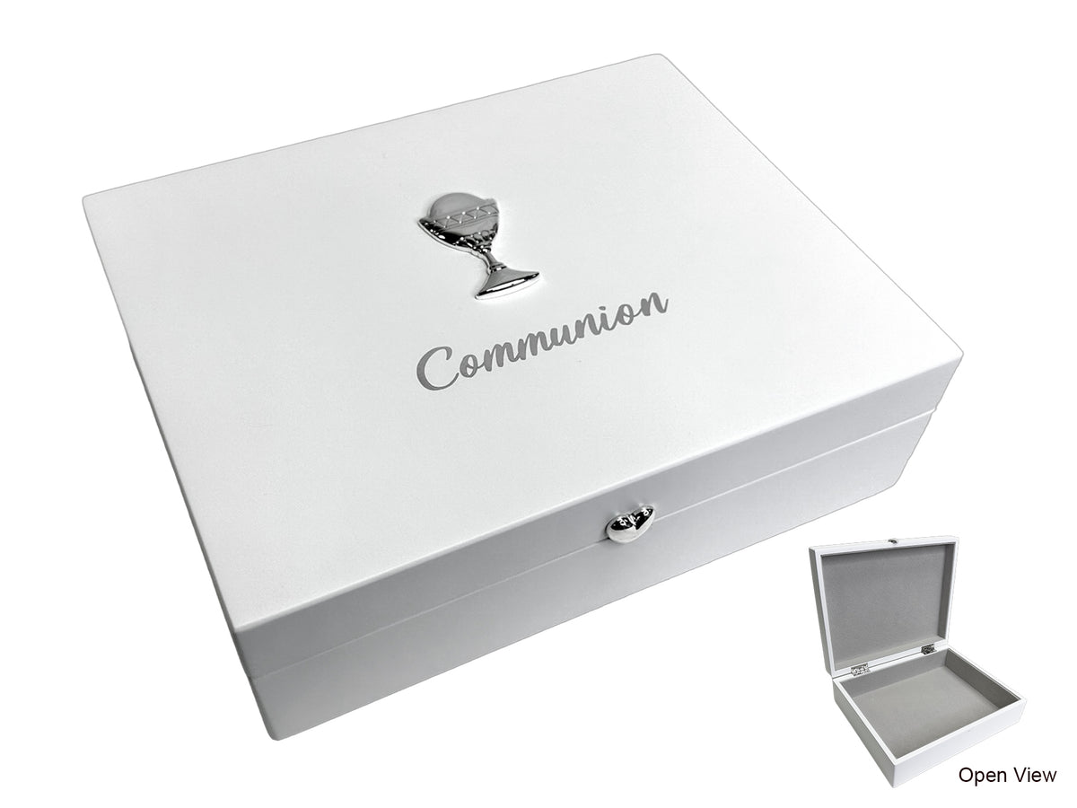 White Keepsake Communion Box