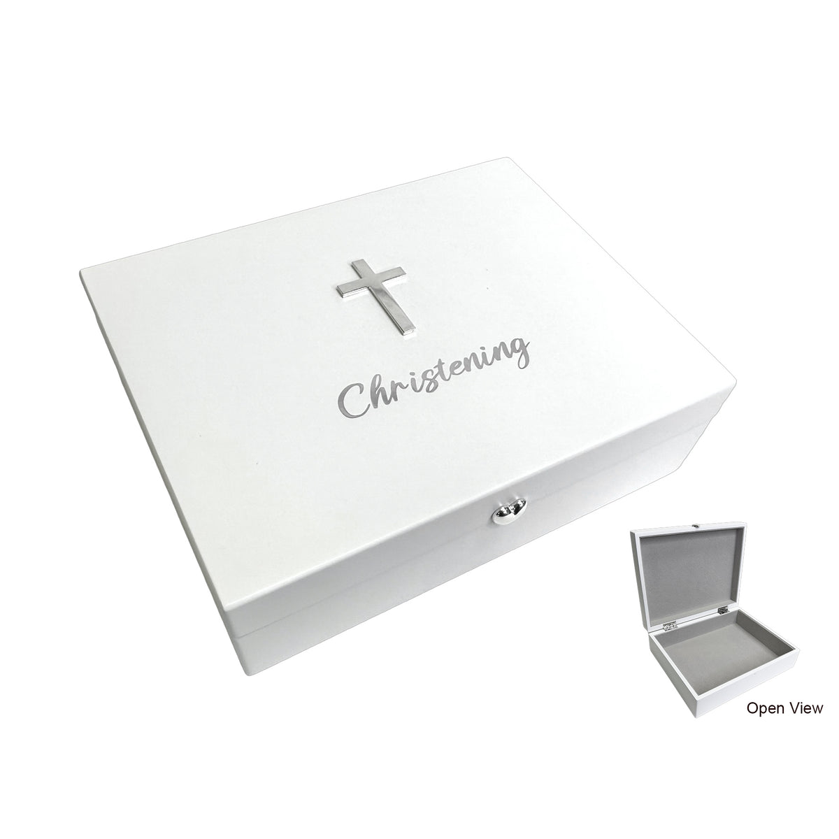 White Keepsake Memory Box - Christening