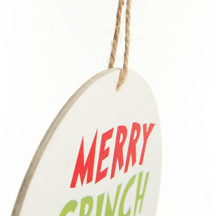 White Merry Grinchmas Christmas Sign