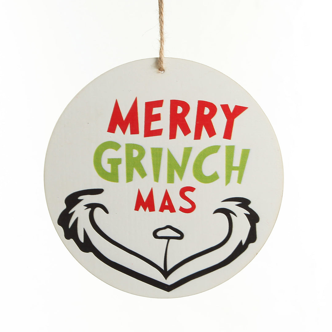 White Merry Grinchmas Christmas Sign