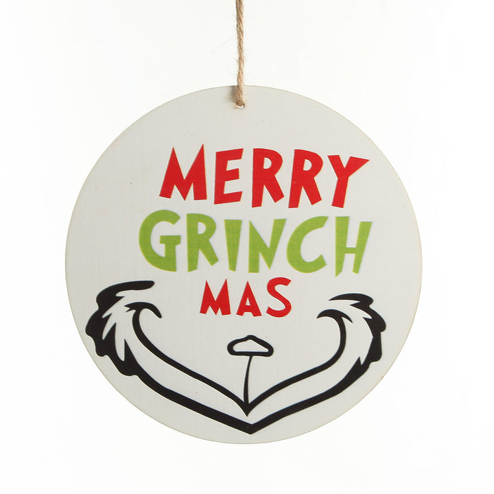 White Merry Grinchmas Christmas Sign