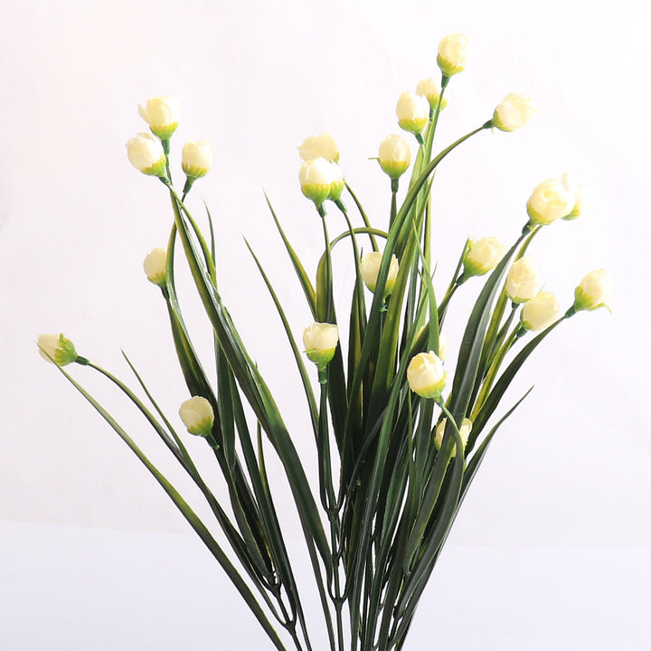 White Mini Bulb Flower Bunch Set of 2