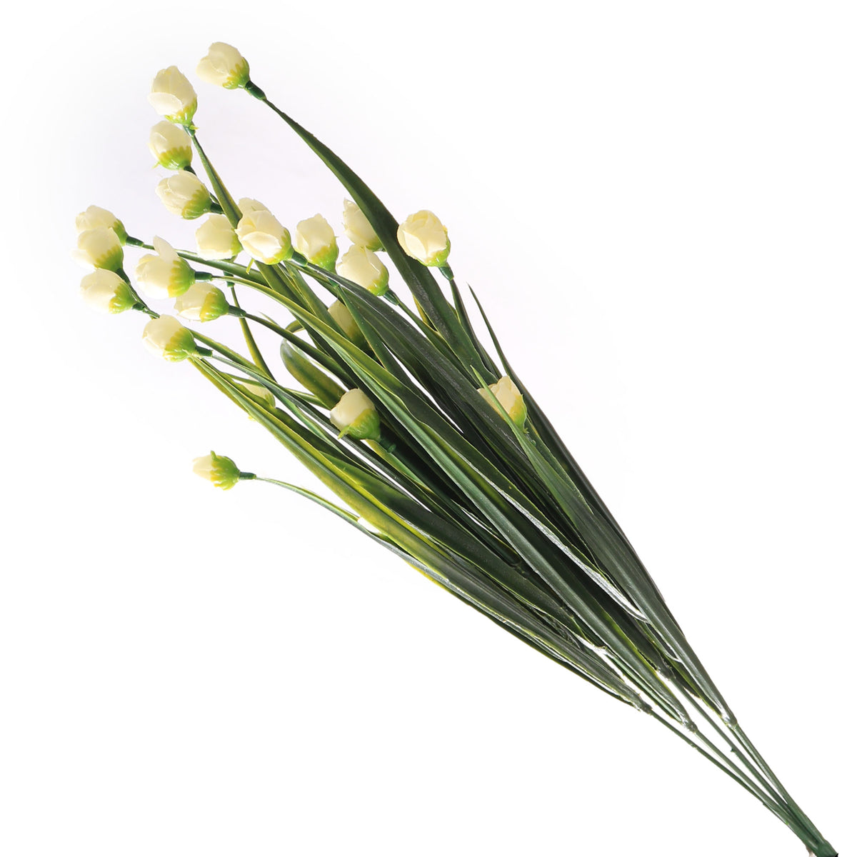 White Mini Bulb Flower Bunch Set of 2