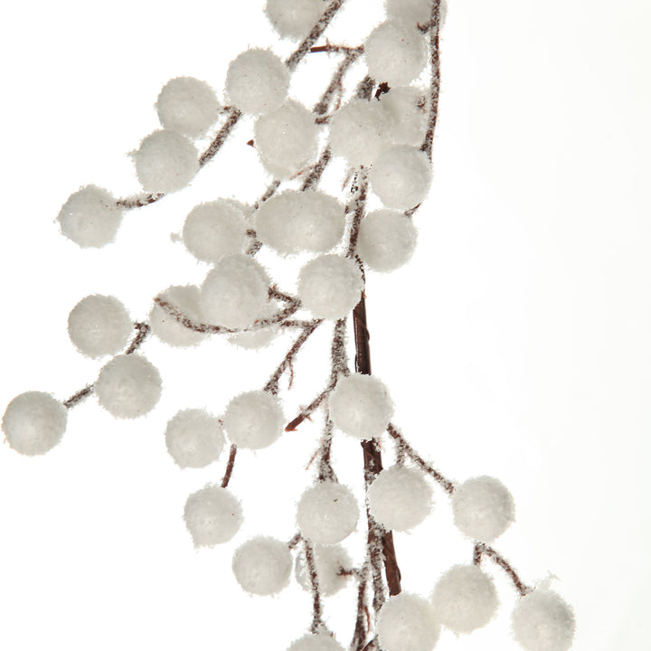 White Pearl Berry Christmas Garland