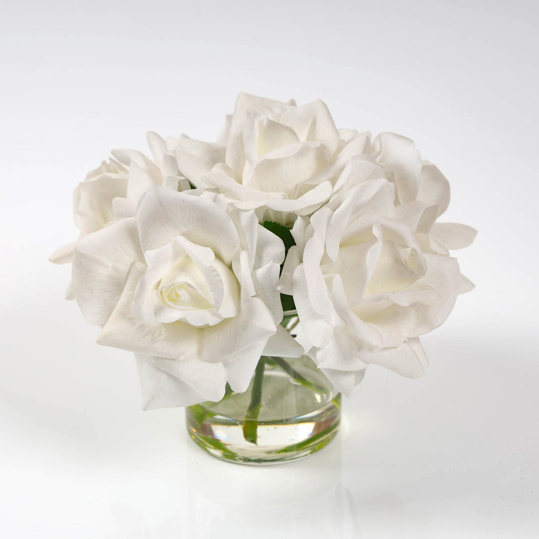 Everlasting White Petite Rose Posy