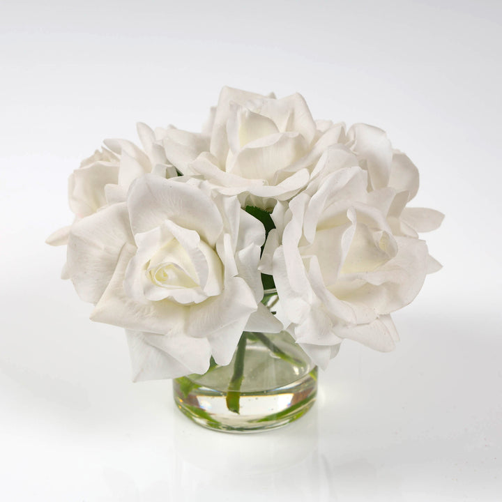 Everlasting White Petite Rose Posy