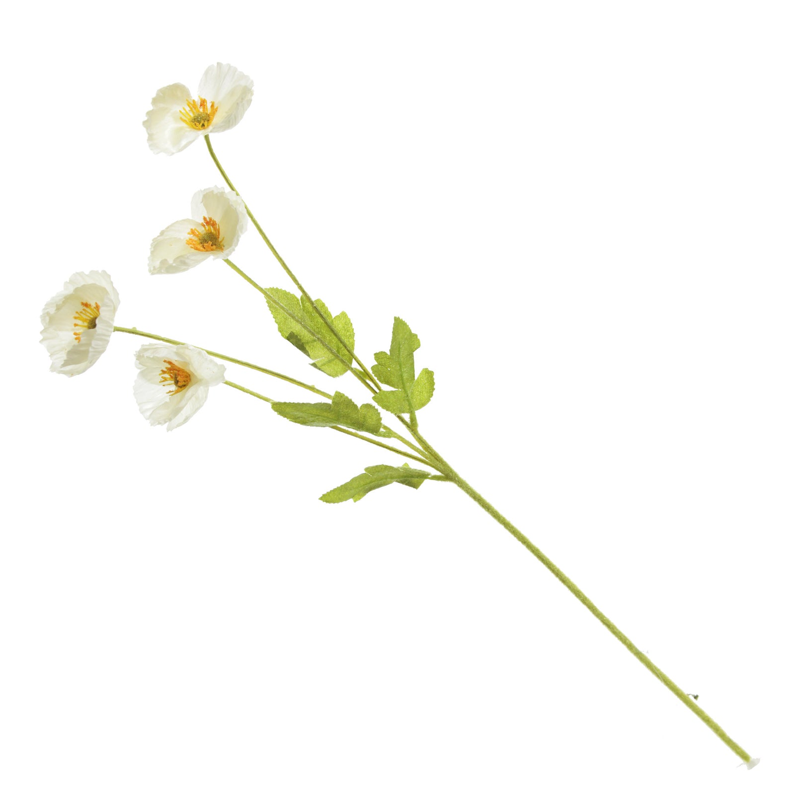 White Poppy Flower Spray