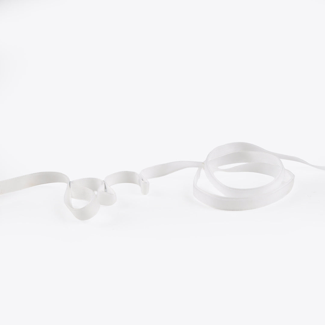 White Velvet Ribbon - 1cm x 9.15m