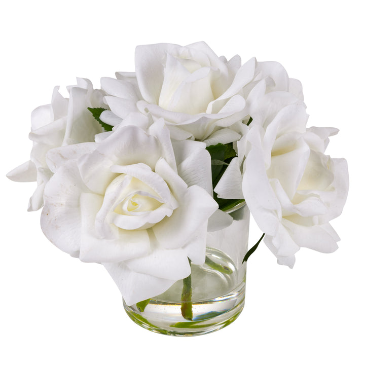 Everlasting White Petite Rose Posy
