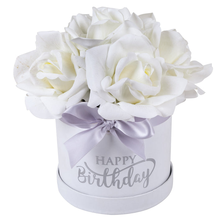Everlasting White Petite Rose Posy