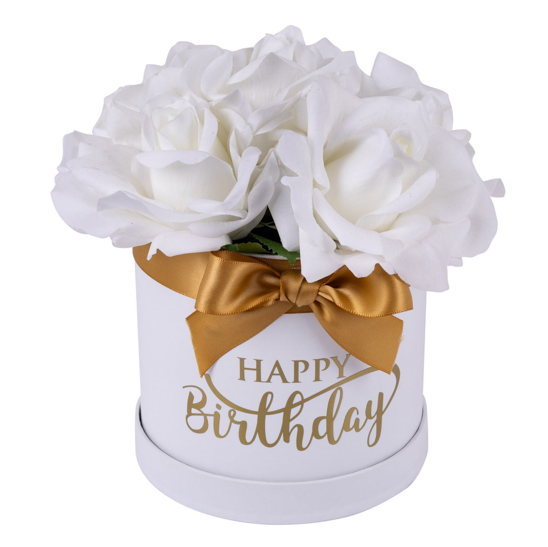 Everlasting White Petite Rose Posy