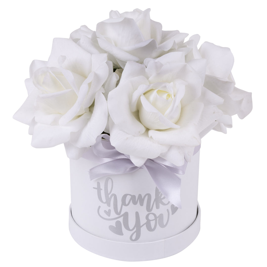 Everlasting White Petite Rose Posy