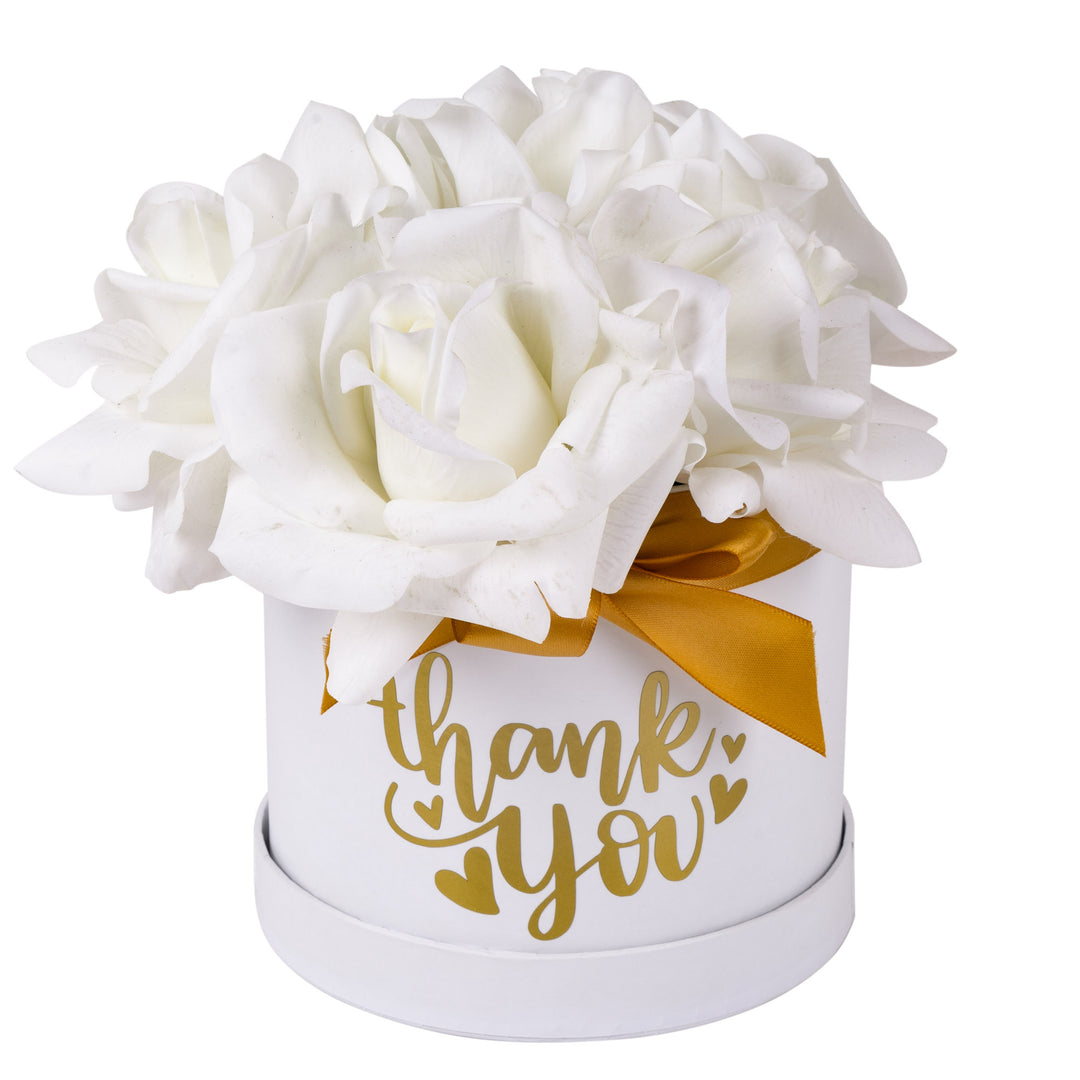 Everlasting White Petite Rose Posy