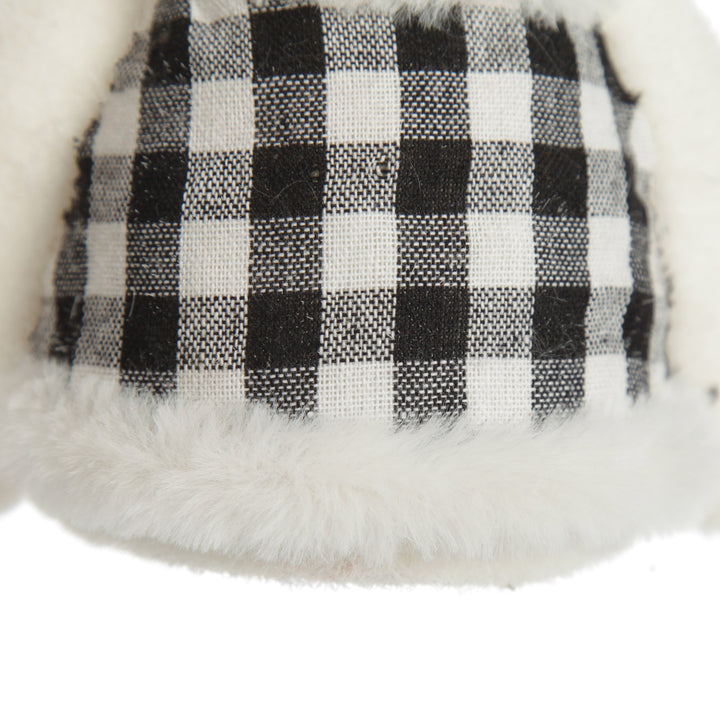White Sisal Girl Polar Bear Cub Sitting with Red Bow
