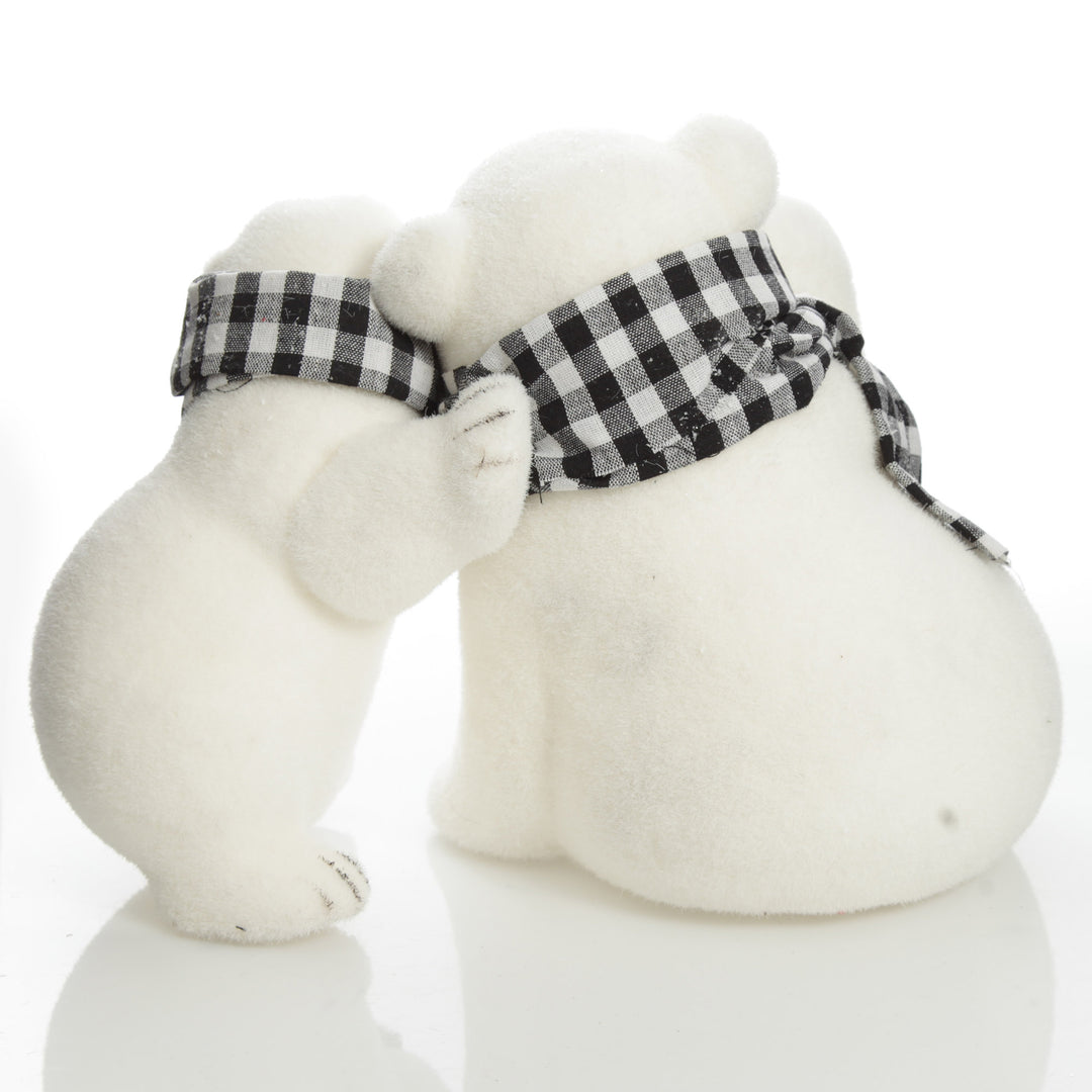 White Sisal Mother and Cub Polar Bears Hugging
