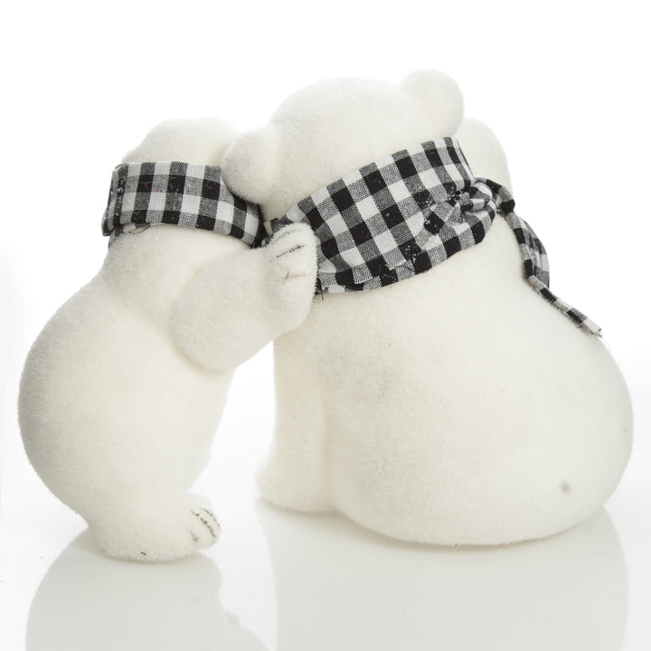 White Sisal Mother and Cub Polar Bears Hugging
