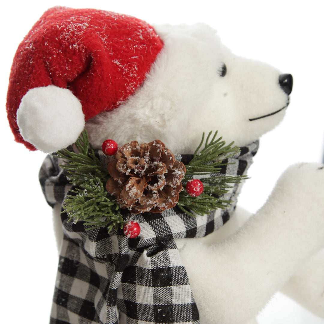 White Sisal Mother and Cub Polar Bears Hugging