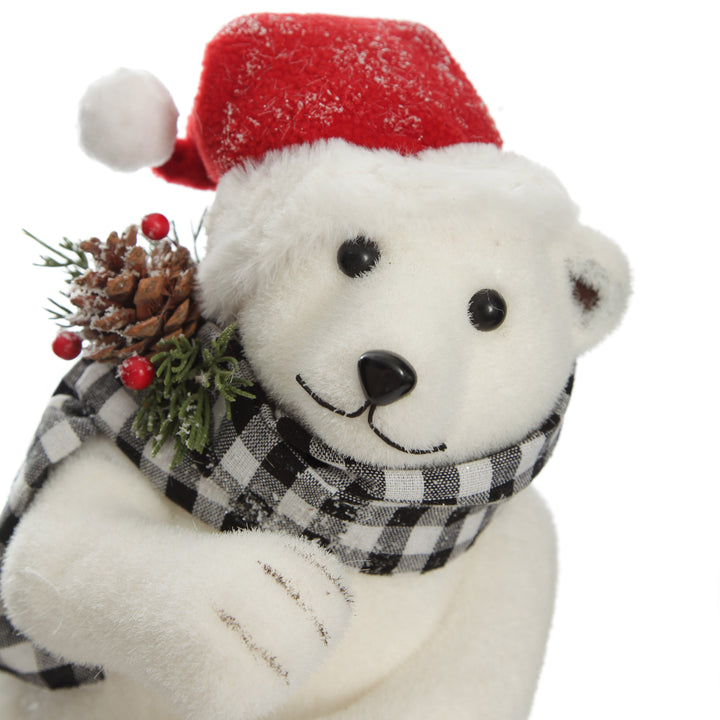White Sisal Mother and Cub Polar Bears Hugging