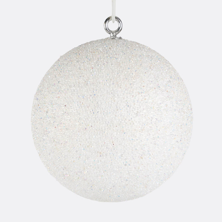 White Sparkle Jumbo Bauble - 20cm