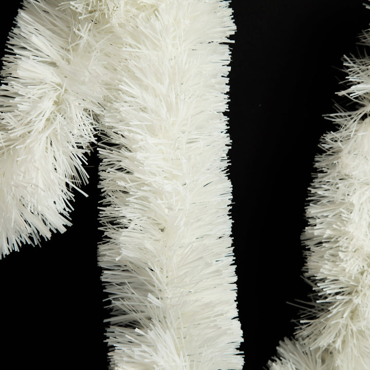 White Thick Christmas Tinsel Garland