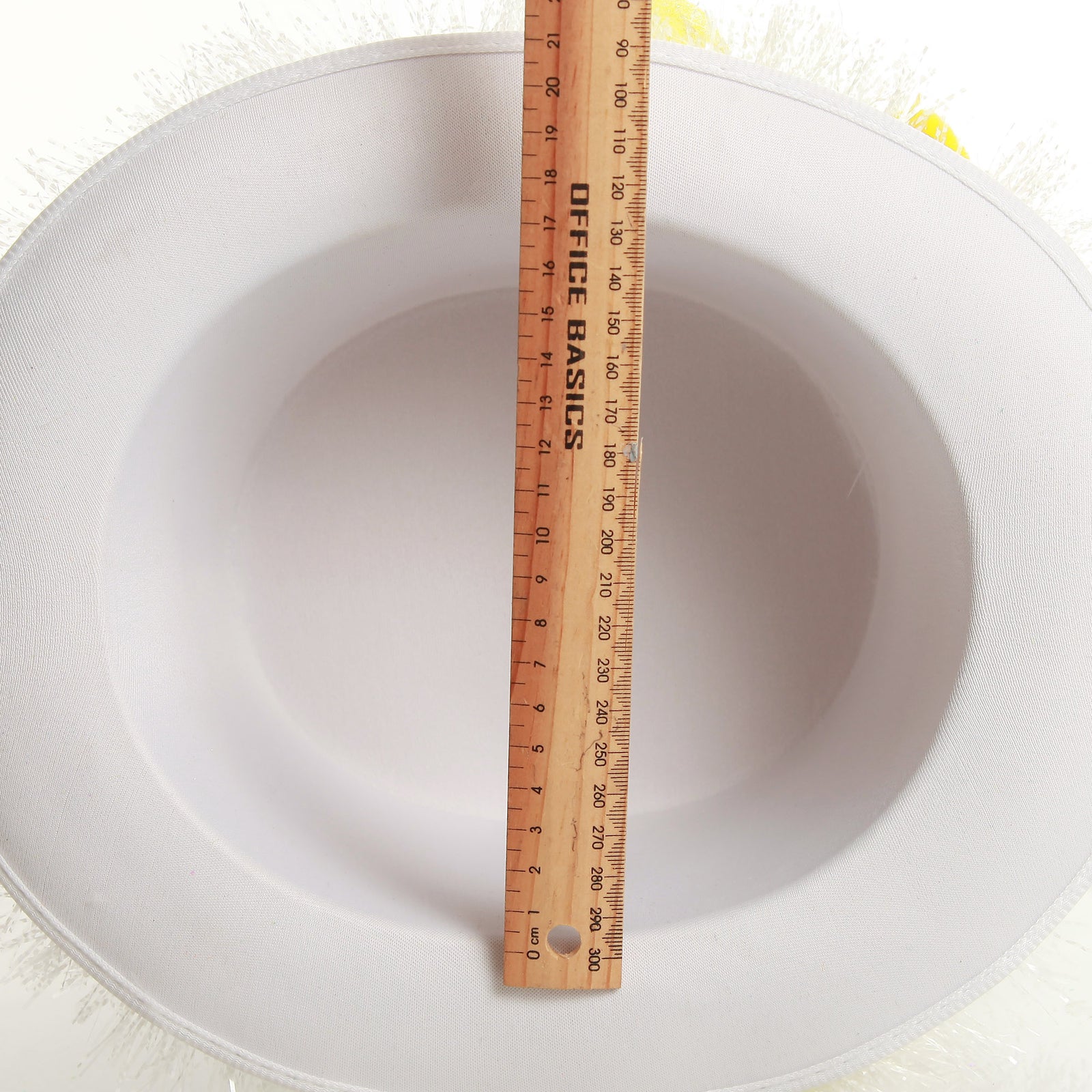 DIY Personalised White Easter Bunny Top Hat - Size Scale