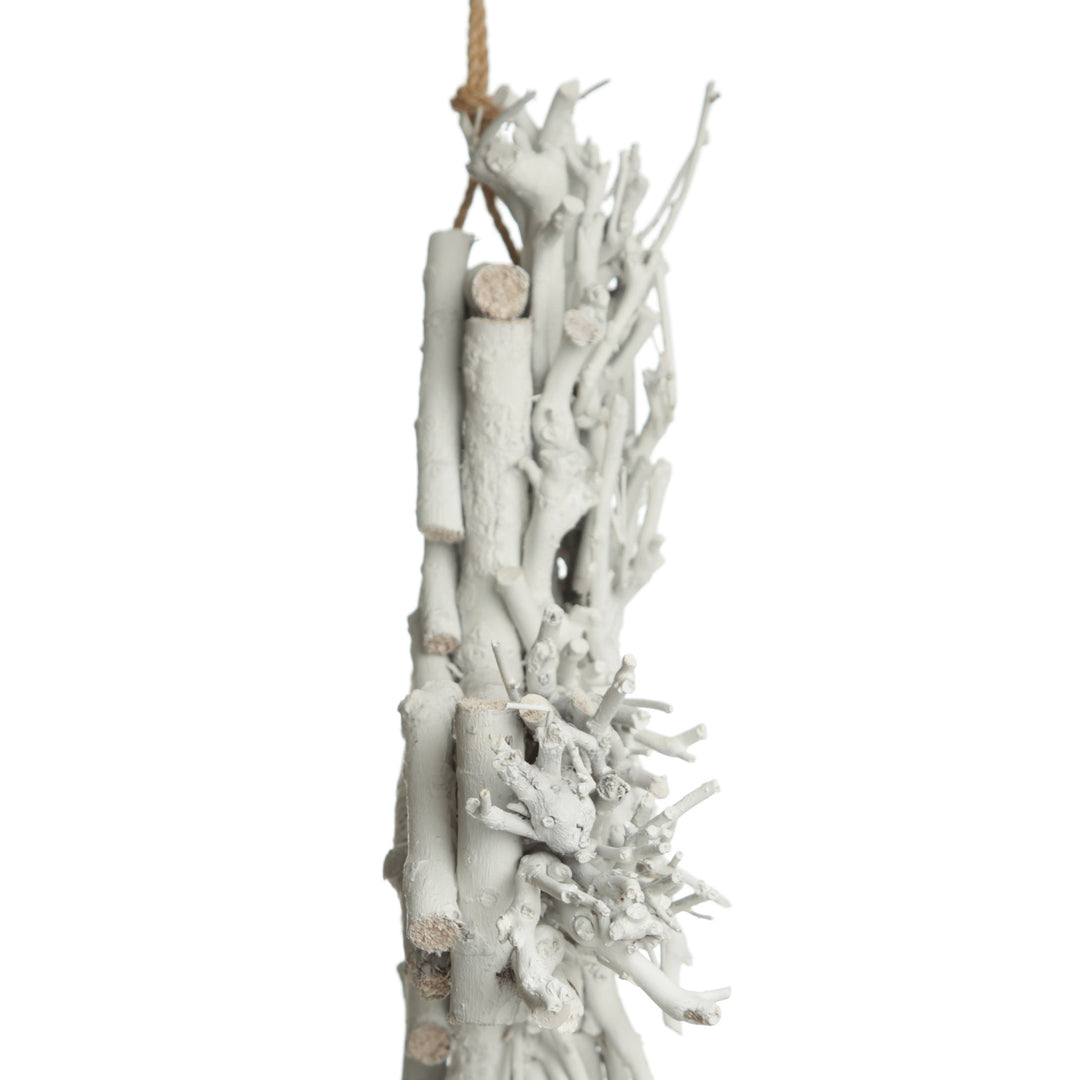 White Driftwood Cross Wall Hanging Side

