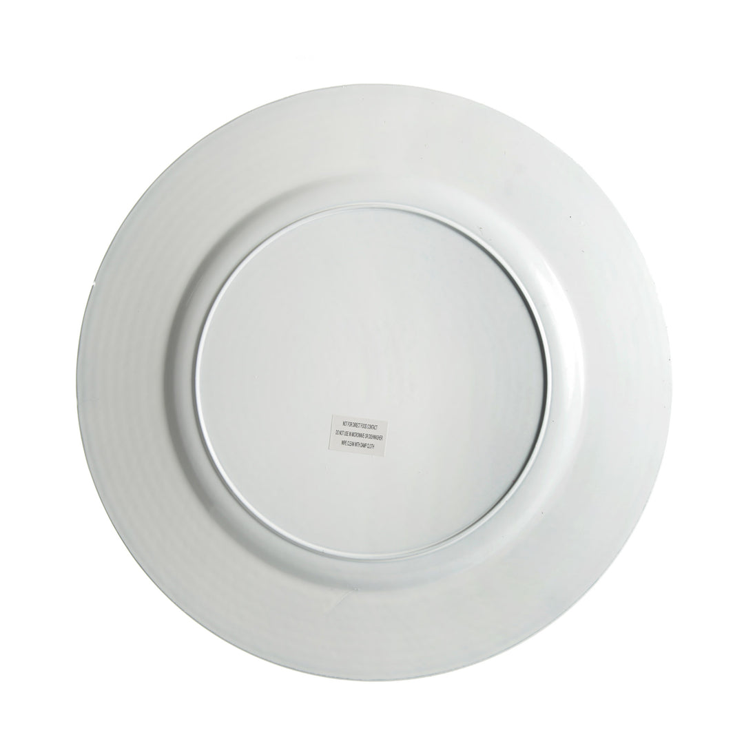 White Washed Gold Christmas Charger Plate