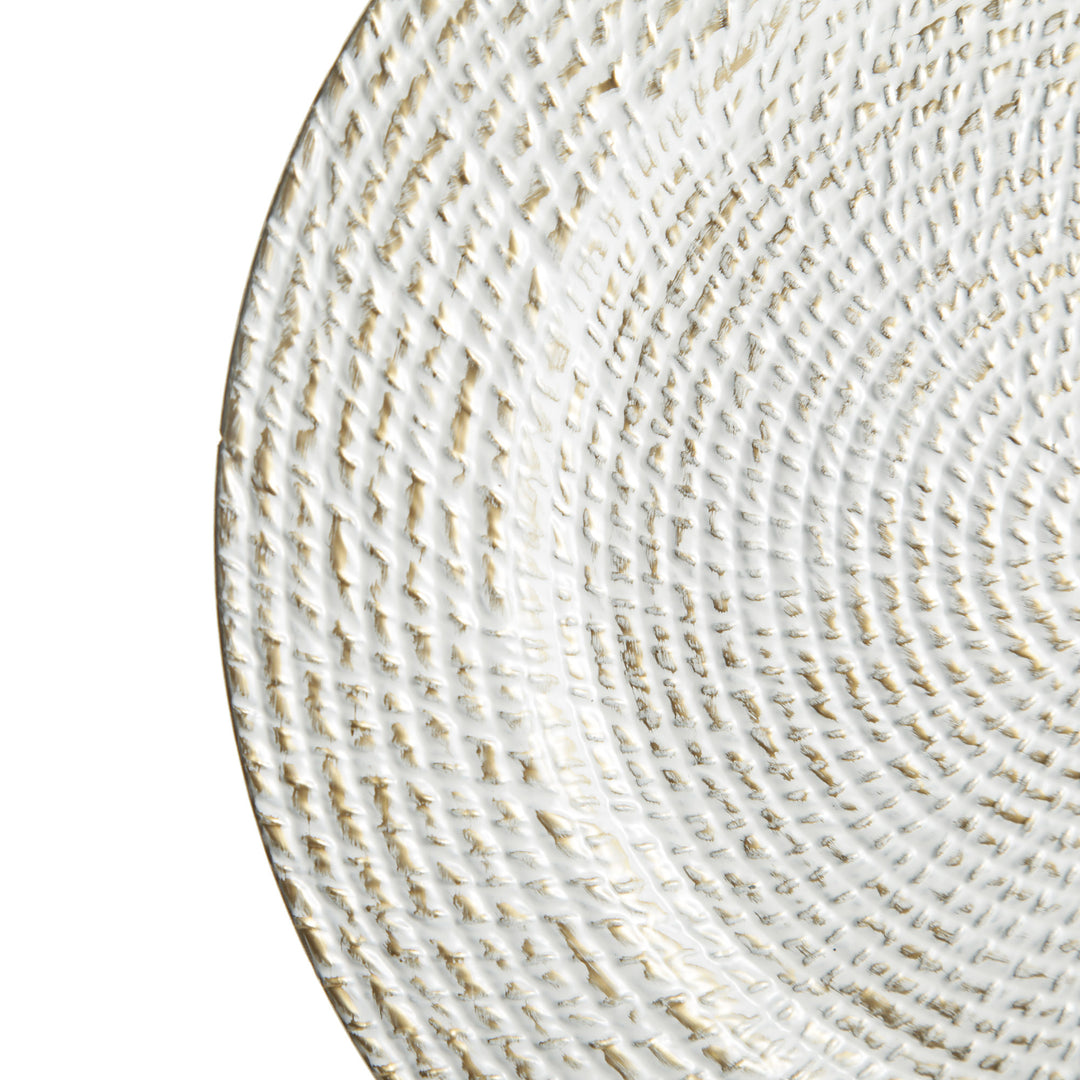 White Washed Gold Christmas Charger Plate