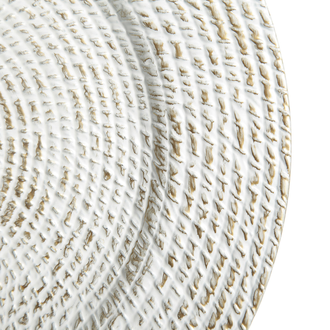White Washed Gold Christmas Charger Plate