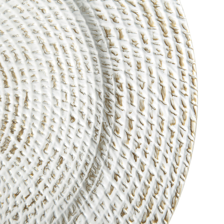 White Washed Gold Christmas Charger Plate