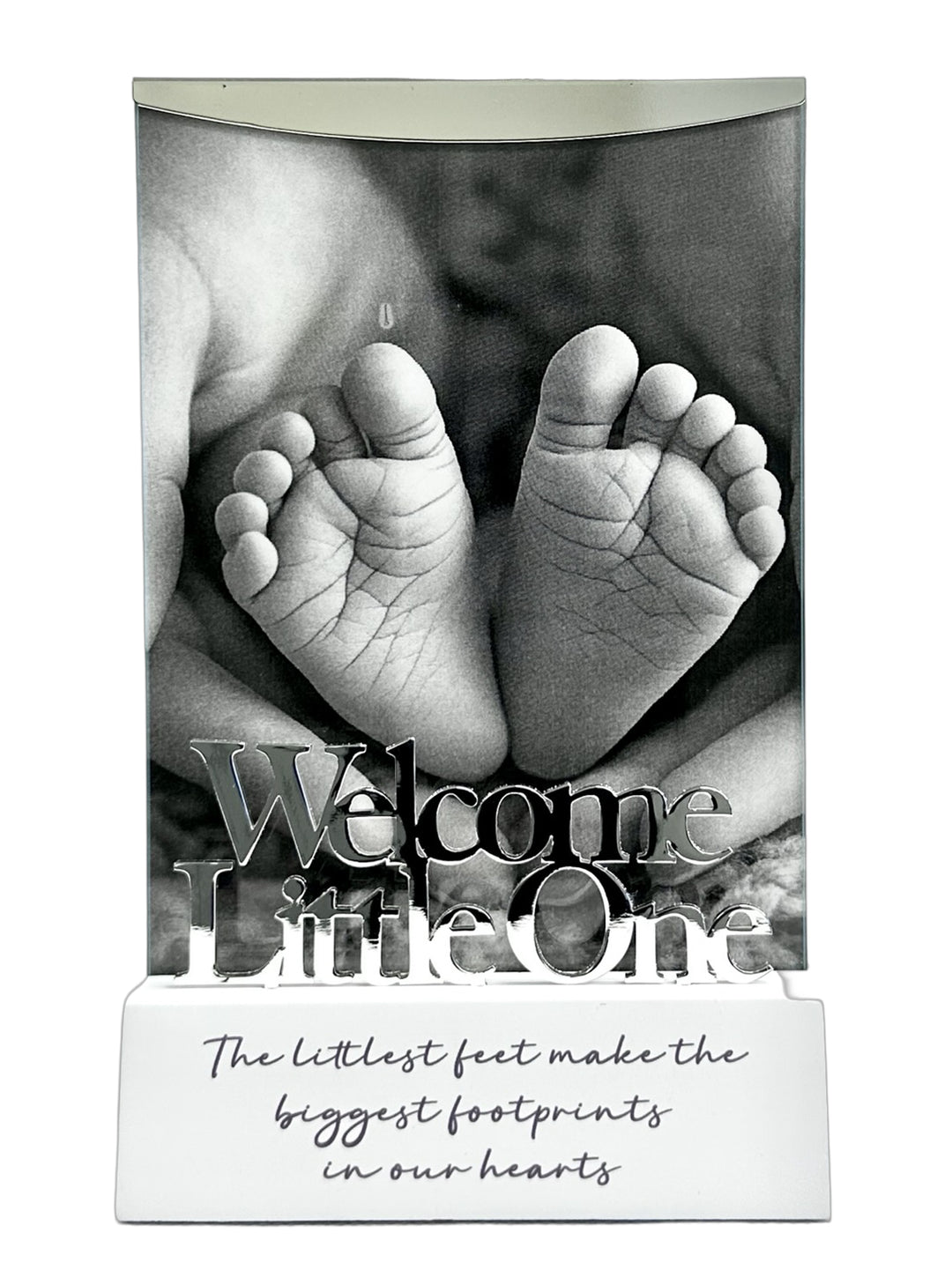 White Welcome Little One Photo Frame