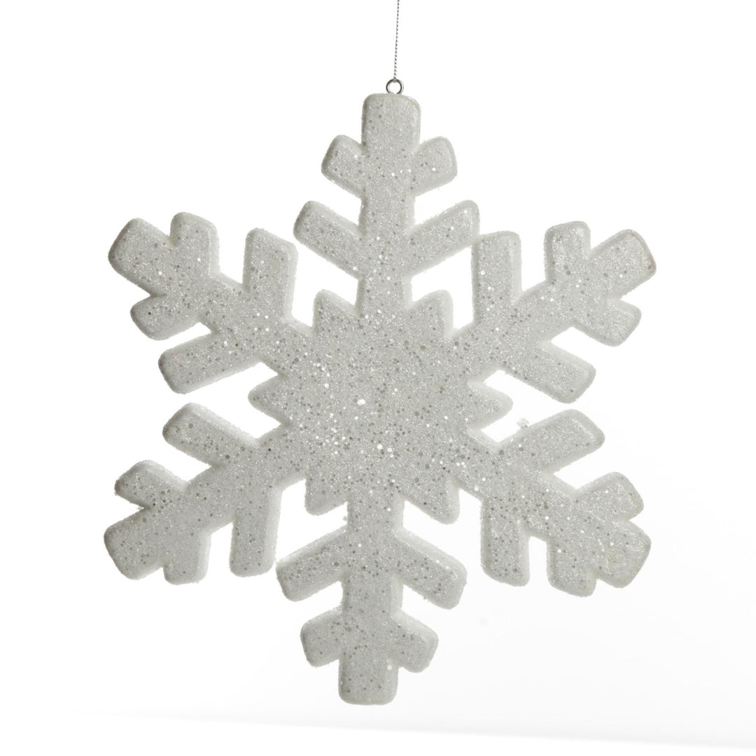 White Glitter Hanging Snowflake