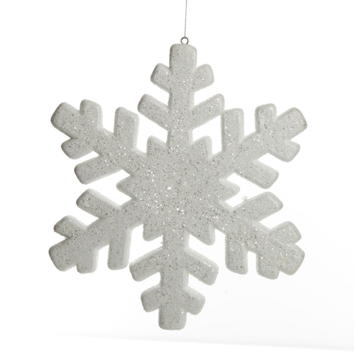 White Glitter Hanging Snowflake