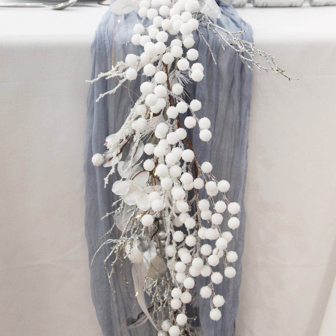White Pearl Berry Christmas Garland