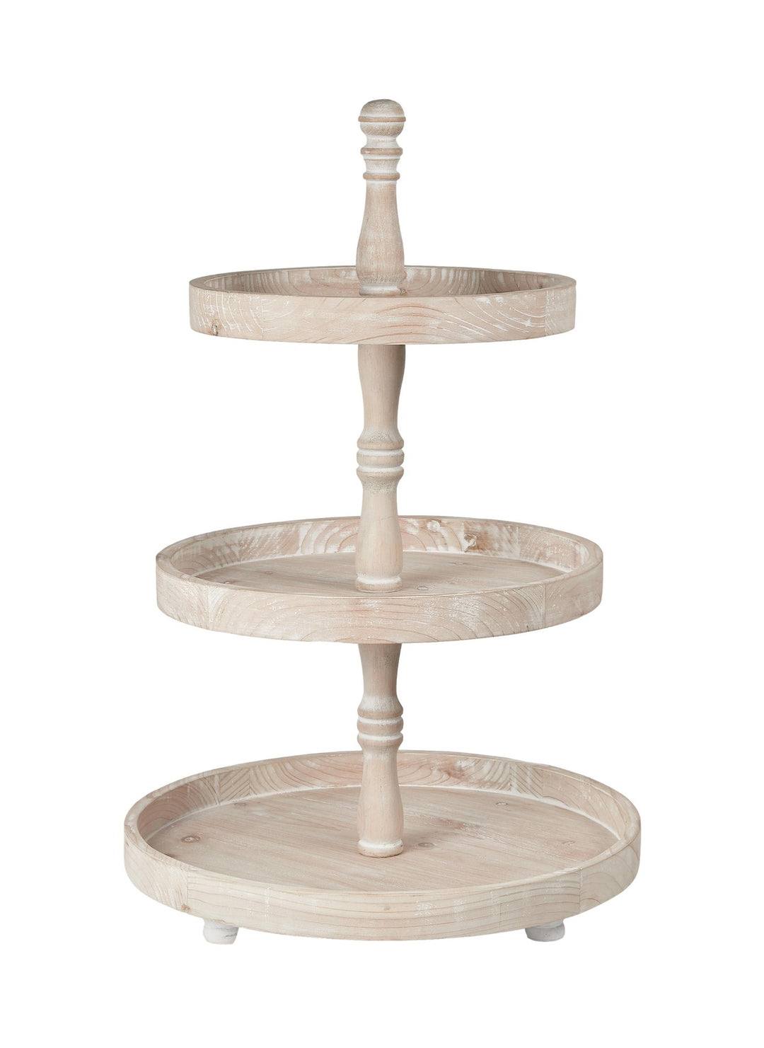 Whitewashed Three Tier Cake Stand