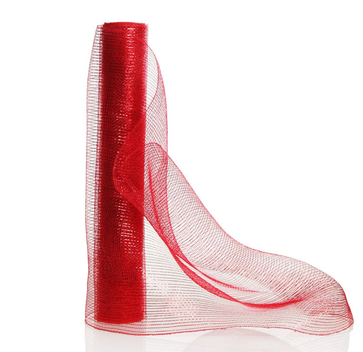 Wide Metallic Red Decomesh Roll 