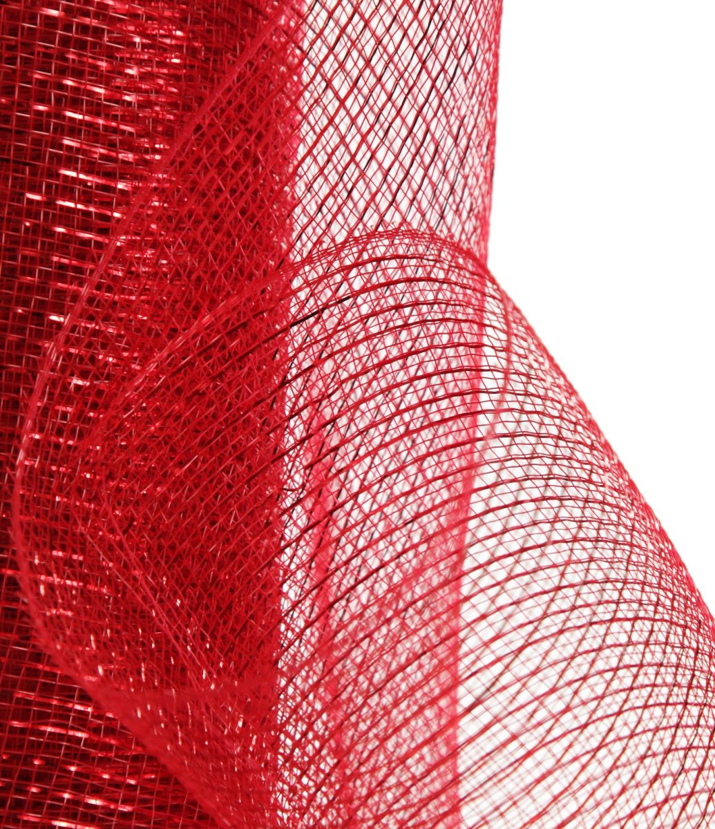 Wide Metallic Red Decomesh Roll 