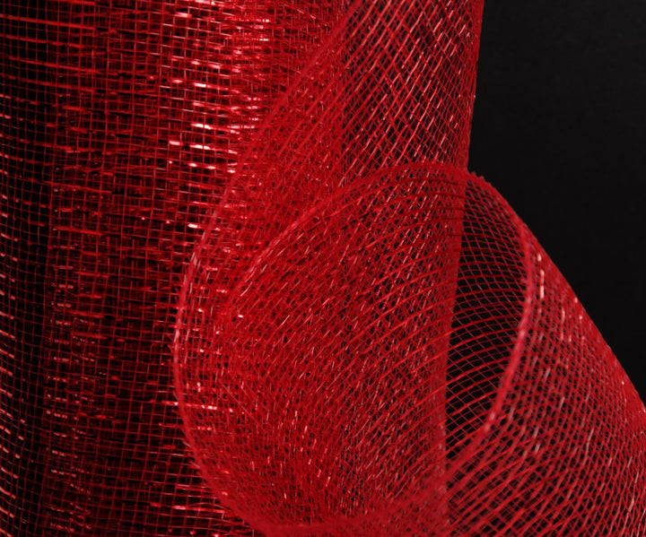 Wide Metallic Red Decomesh Roll 