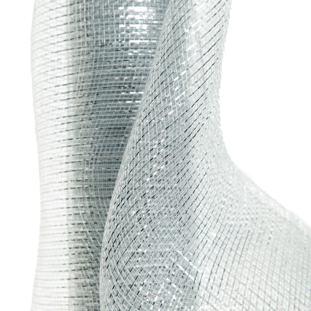 Wide Metallic Silver Decomesh Roll 