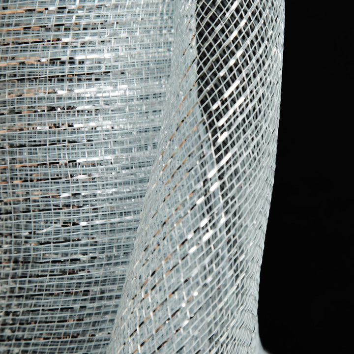 Wide Metallic Silver Decomesh Roll 