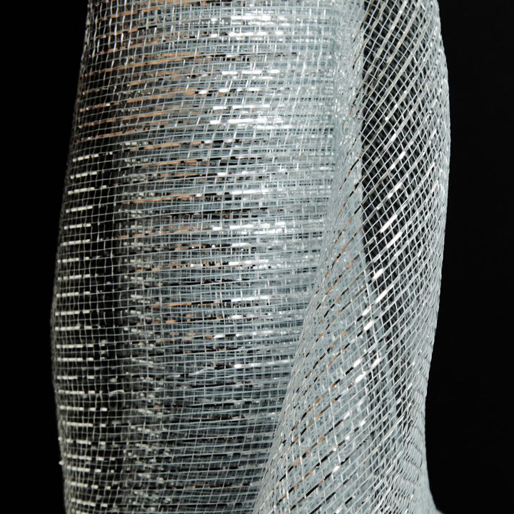 Wide Metallic Silver Decomesh Roll 
