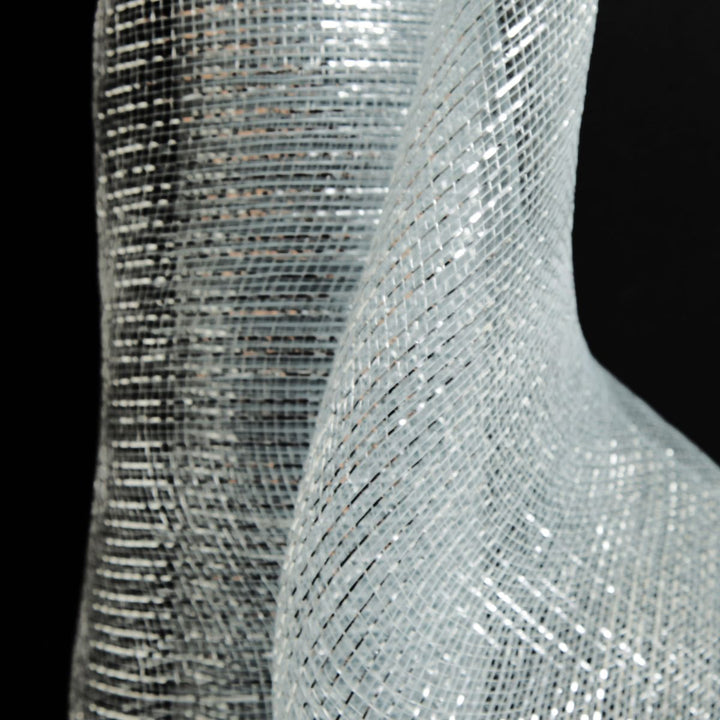 Wide Metallic Silver Decomesh Roll 