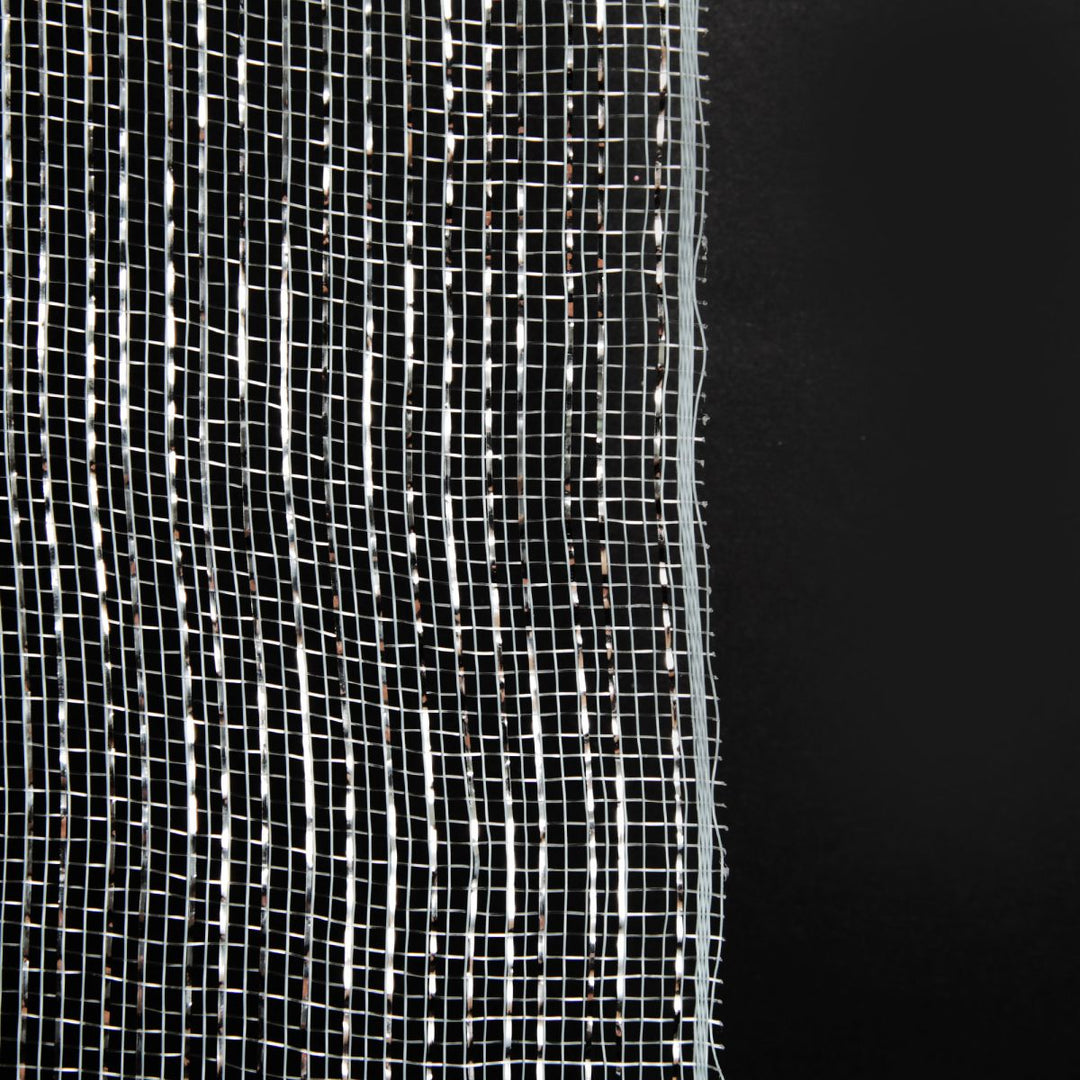 Wide Metallic Silver Decomesh Roll 