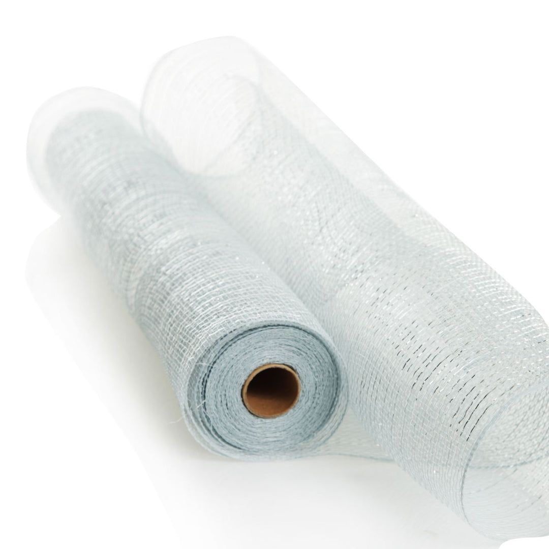 Wide Metallic Silver Decomesh Roll 