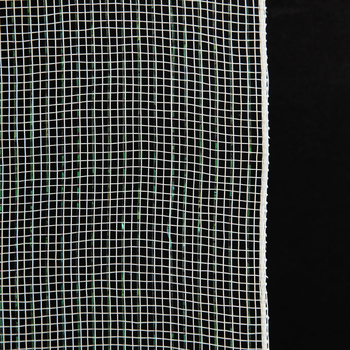 Wide Metallic White with Iridescent Thread Decomesh Roll