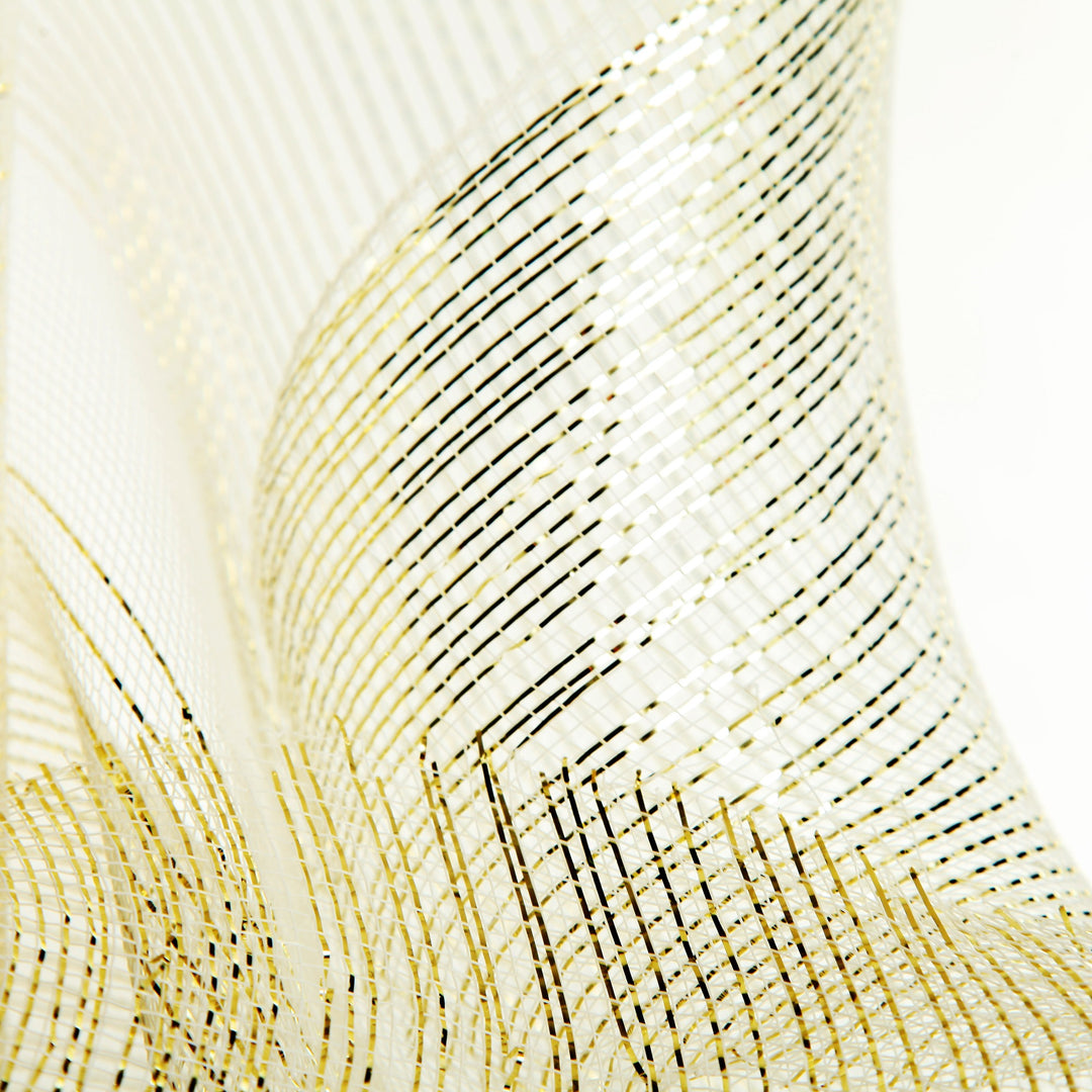 Wide Champagne Decomesh Roll