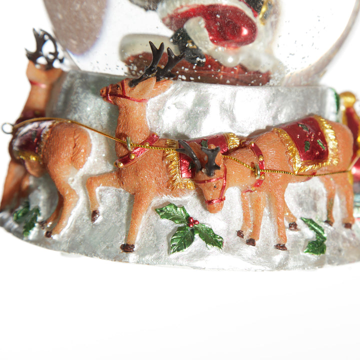 Christmas Musical Snowglobe with Santa and his Reindeers