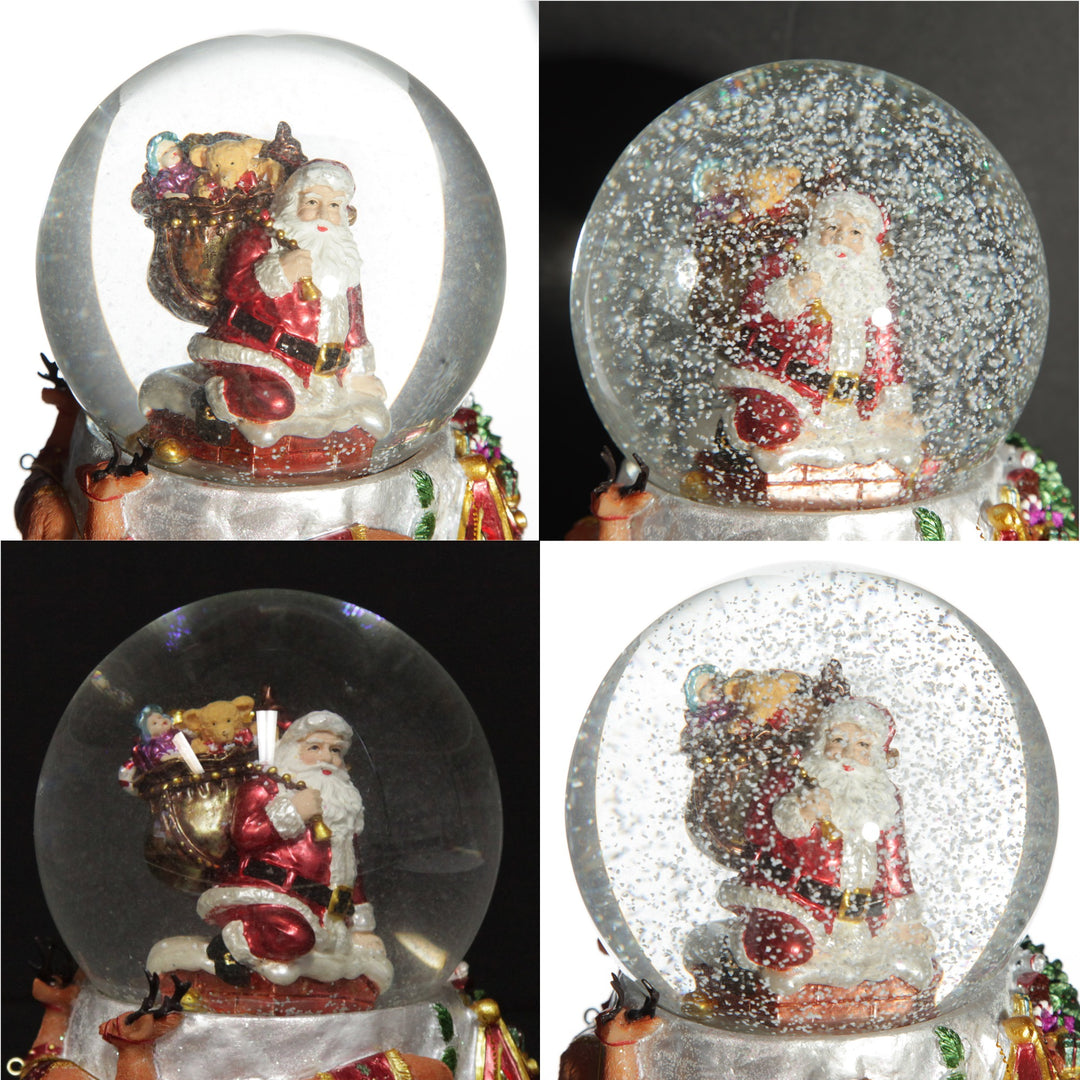 Christmas Musical Snowglobe with Santa and his Reindeers
