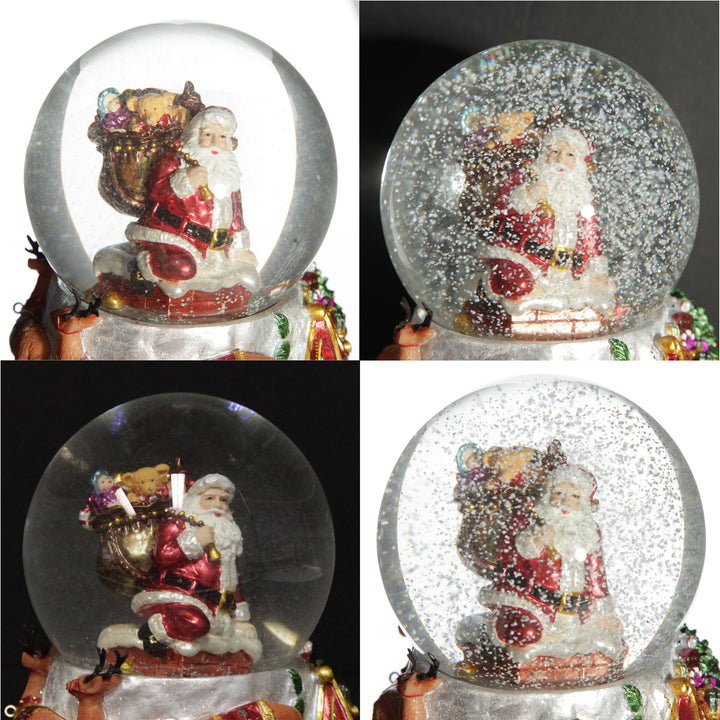 Christmas Musical Snowglobe with Santa and his Reindeers